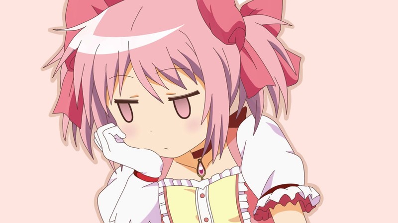 魔法少女小圆同人壁纸合集！粉发白裙的鹿目圆太戳人了