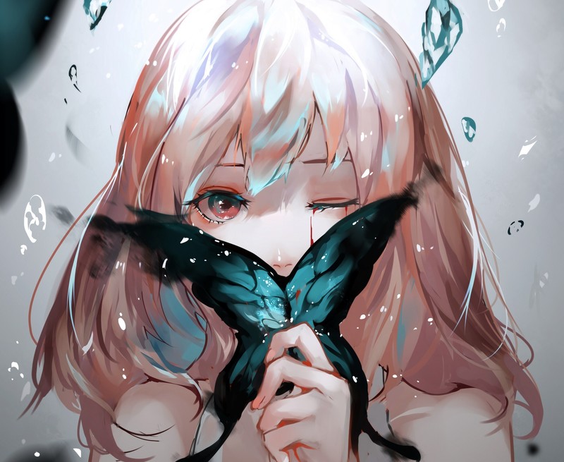 美到窒息的二次元少女蝴蝶壁纸合集