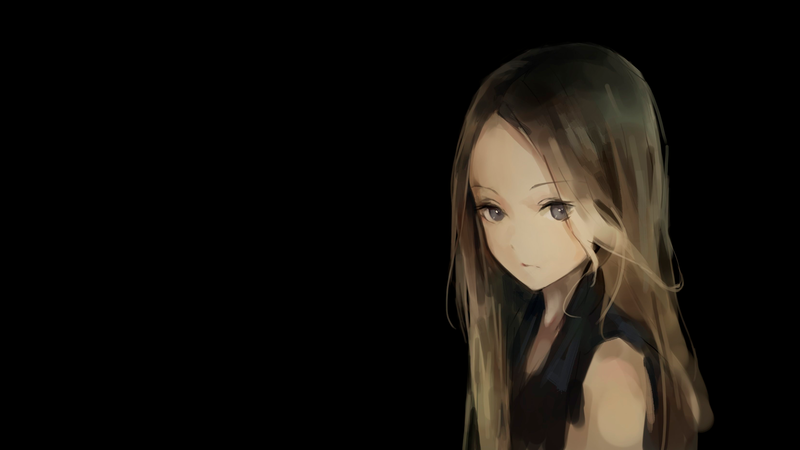 这套极简风动漫少女壁纸合集