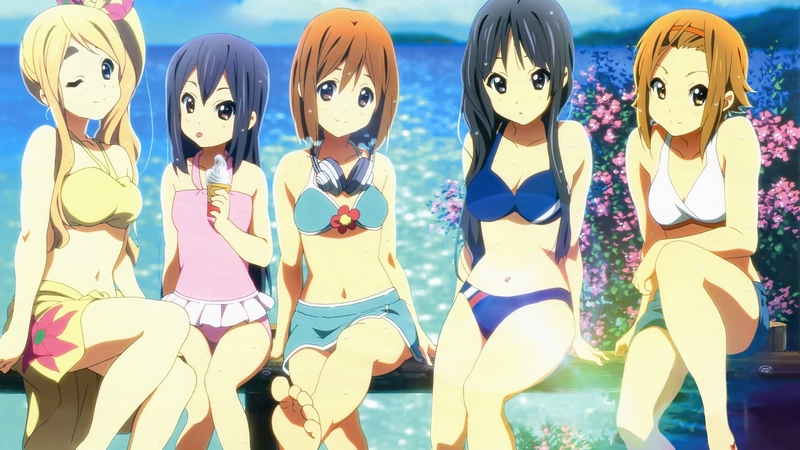 轻音少女泳装海边高清壁纸合集