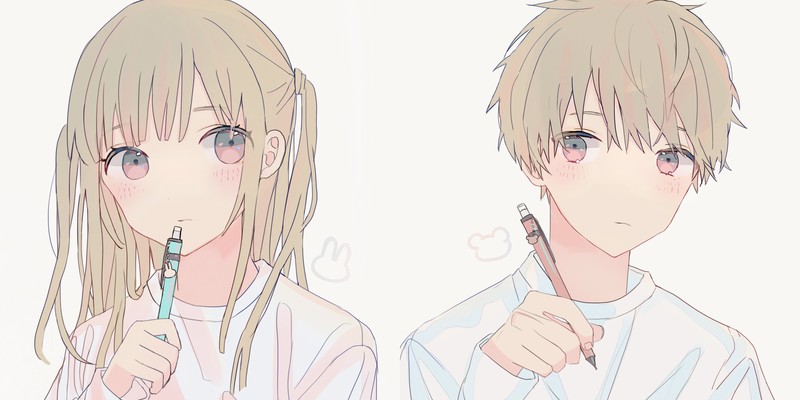 这款壁纸超绝！动漫男女主角配钢笔氛围感拉满