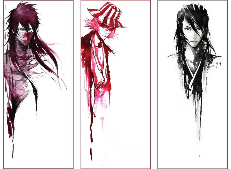 《死神》动漫角色拼贴壁纸合集 纯白简约高清图