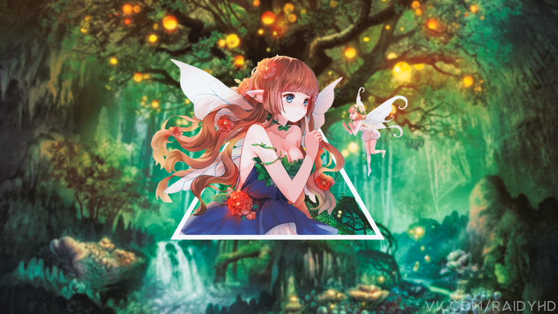 壁纸合集！画中画风格动漫少女高清壁纸