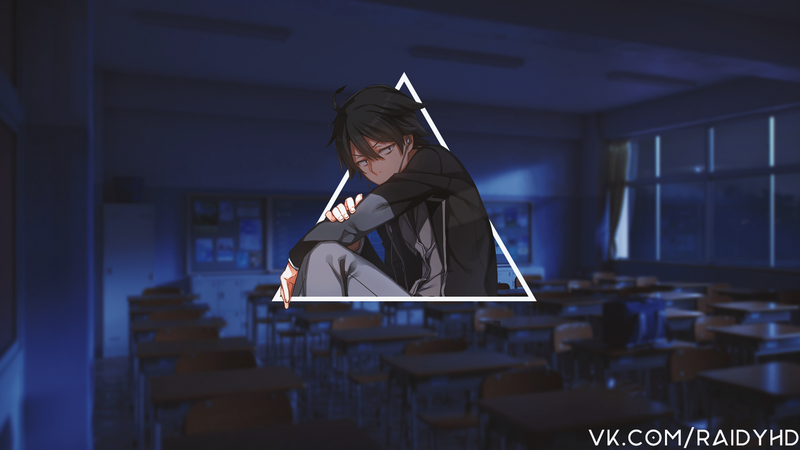 动漫画中漫 少年三角主题高清壁纸