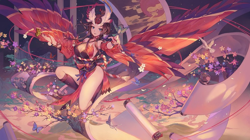 美女画师笔下的二次元幻想少女壁纸合集