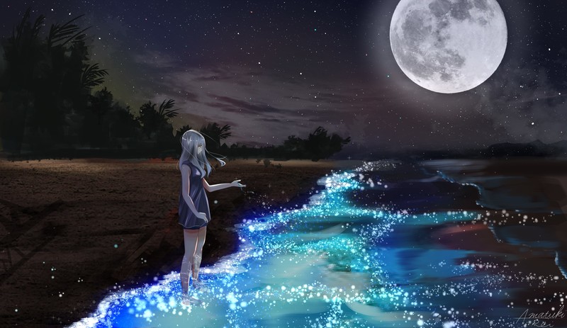 这份壁纸是动漫少女主题，属于动漫、画师创作的插画数码艺术高清壁纸。