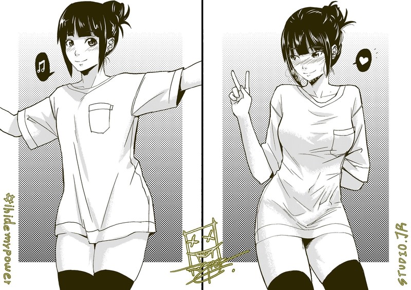 一组黑白风二次元少女壁纸