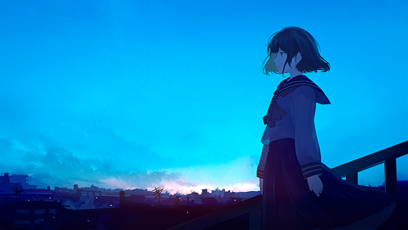 这组壁纸都是动漫少女主题的