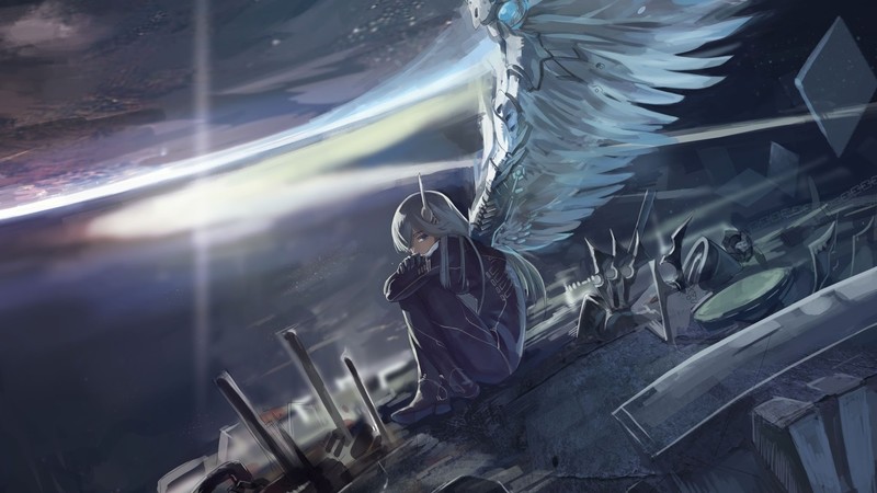 动漫少女带翅膀壁纸超绝！速来收藏