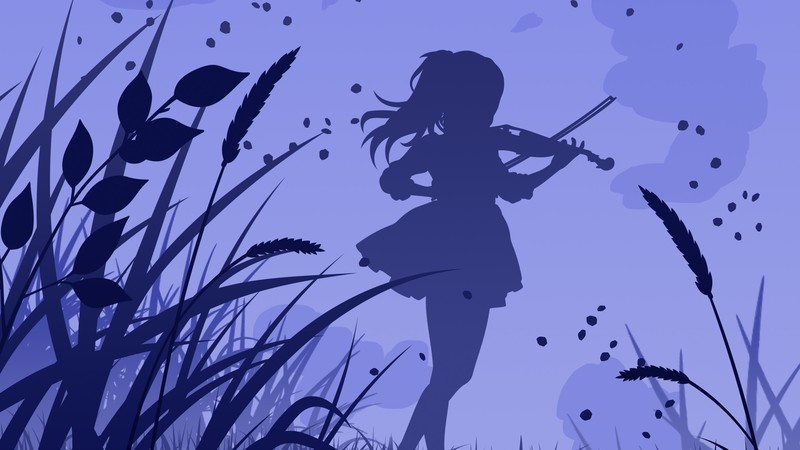 四月是你的谎言 动漫插画 数字艺术 画师作品 高清壁纸 小提琴少女 驯龙高手