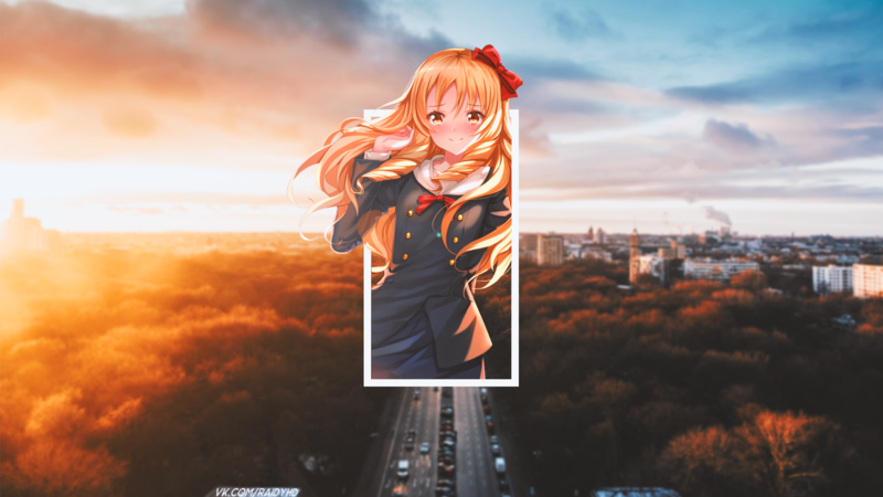 埃罗芒阿老师山田精灵高清壁纸 画中画二次元少女合集