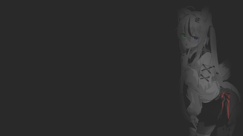 黑白猫耳少女插画壁纸合集