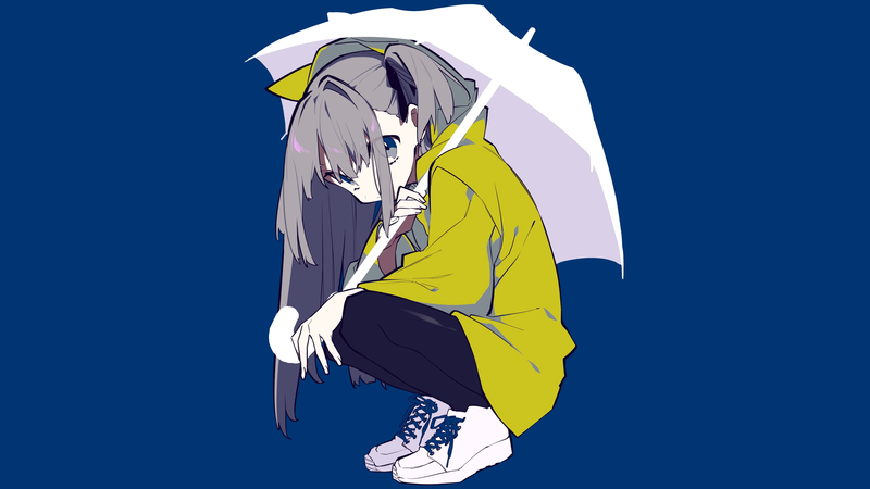 快看！蓝伞银发动漫少女壁纸合集
