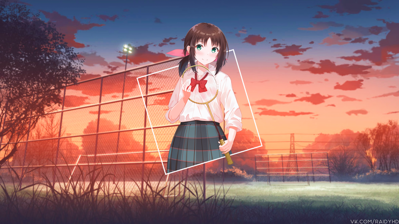 羽咲绫乃的元气羽毛球少女壁纸