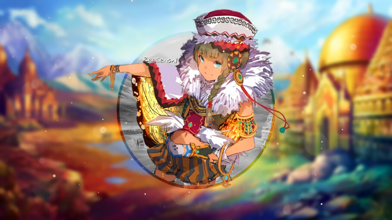 黄色背景动漫少女壁纸合集