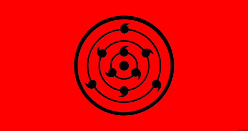 火影极简风轮回写轮眼壁纸