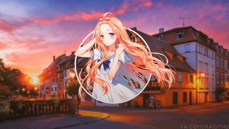 壁纸分享！画中画动漫少女高清壁纸合集