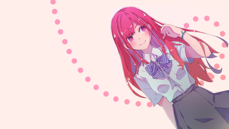 超绝治愈！粉发红瞳二次元少女壁纸合集