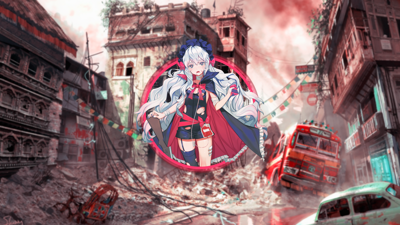动漫少女画中画高清壁纸合集