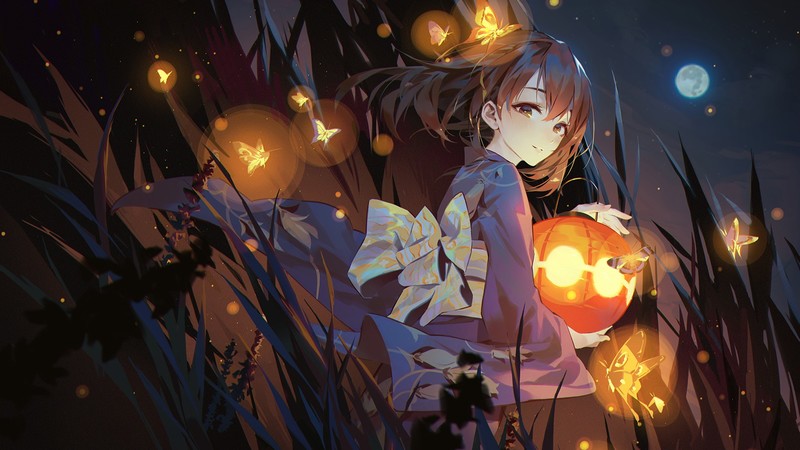 深夜浴衣动漫少女壁纸
