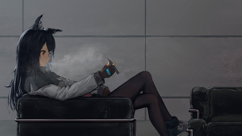 明日方舟同人壁纸合集 兽耳少女配 vape 超飒