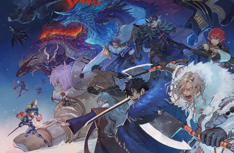 Pixiv幻想曲同人插画合集 萌系少男少女战士骑士恶龙主题作品