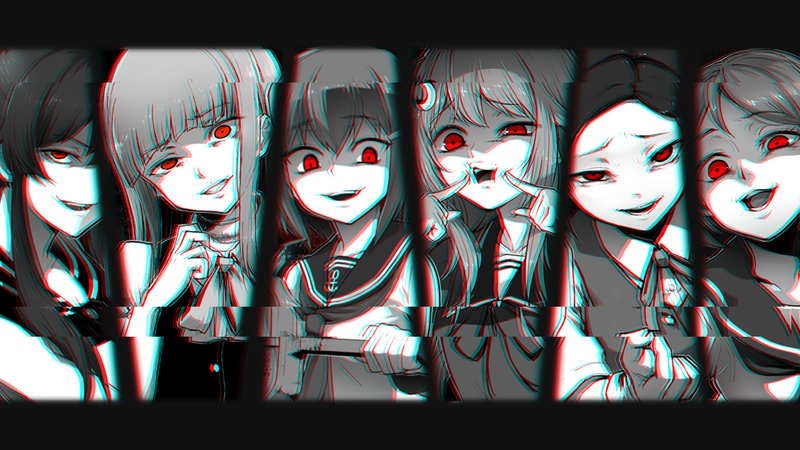 黑白风舰娘壁纸 红瞳少女氛围感拉满