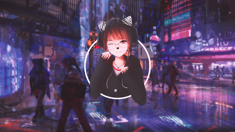 超绝二次元画中画壁纸 萌妹高清壁纸来啦