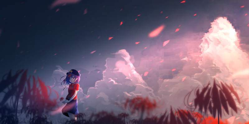 紫发少女与漫天空境壁纸合集