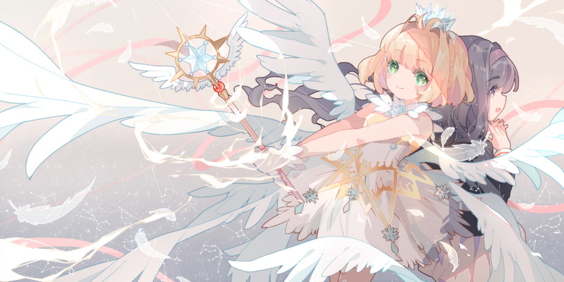 魔卡少女樱高清壁纸来啦！木之本樱和大道寺知世的绝美同框