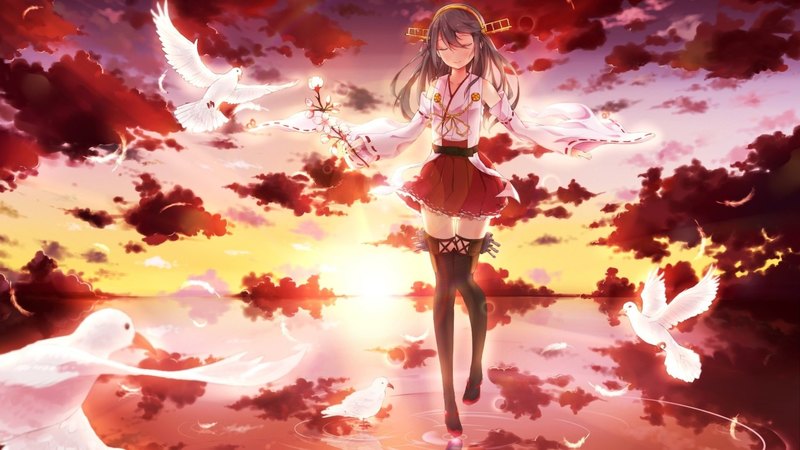 绝美动漫少女黄昏壁纸合集