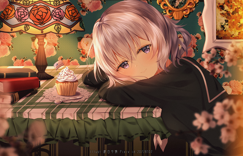 纯白可怜 佐贺偶像是传奇 动漫 动漫少女 灯具 旗帜 鲜花 书籍高清壁纸