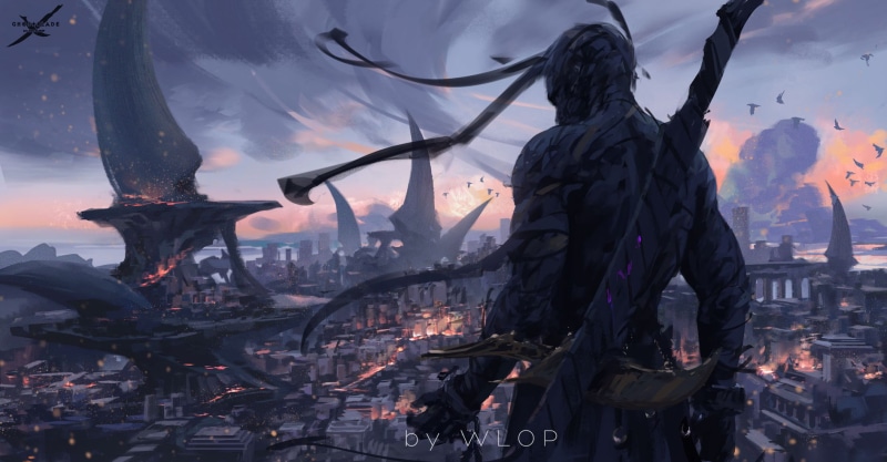 WLOP《鬼刀》动漫原画壁纸 720P奇幻艺术高清图