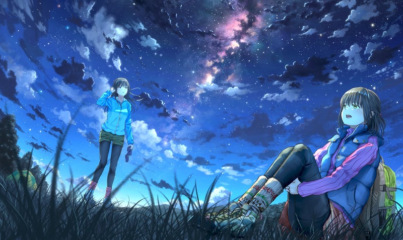 绝美紫调星空动漫壁纸合集