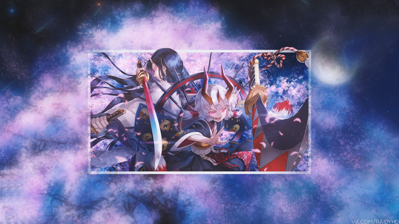 动漫男女主画中画高清壁纸