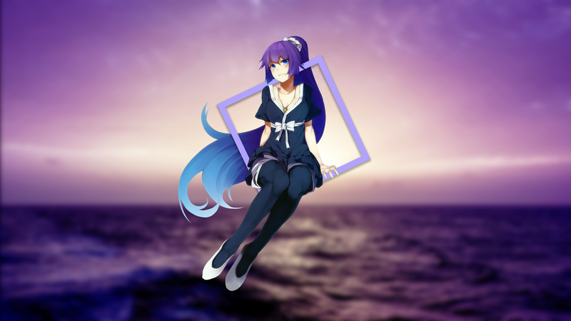 战场原黑仪同人壁纸合集 紫调海边校园风拉满