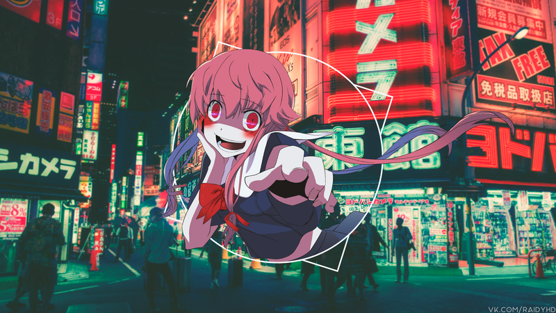 《未来日记我妻由乃画中画壁纸合集》