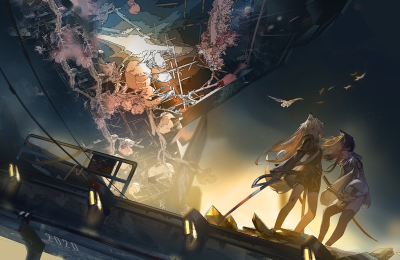 明日方舟双狼组等角色同人壁纸合集