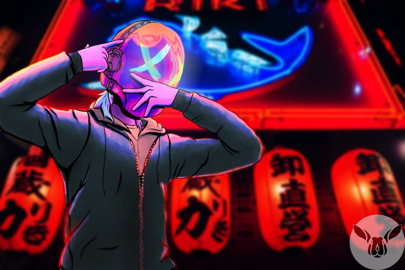 动漫风假面数字艺术作品壁纸合集