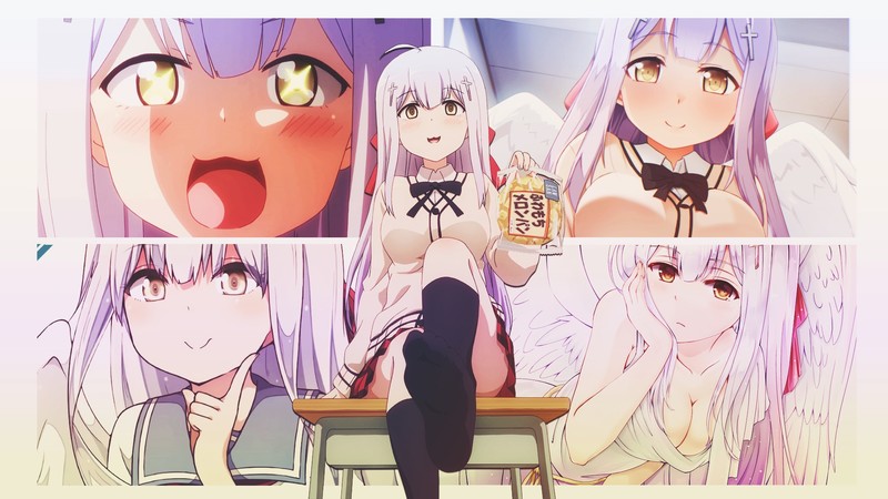 精选《珈百璃的堕落》拉菲尔壁纸合集 白发少女校服造型高清图