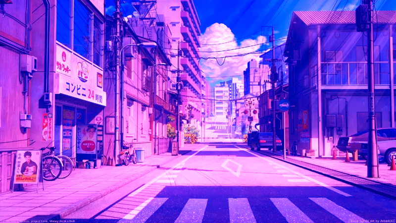 蒸汽波日系都市壁纸合集 甜妹美少女氛围感拉满