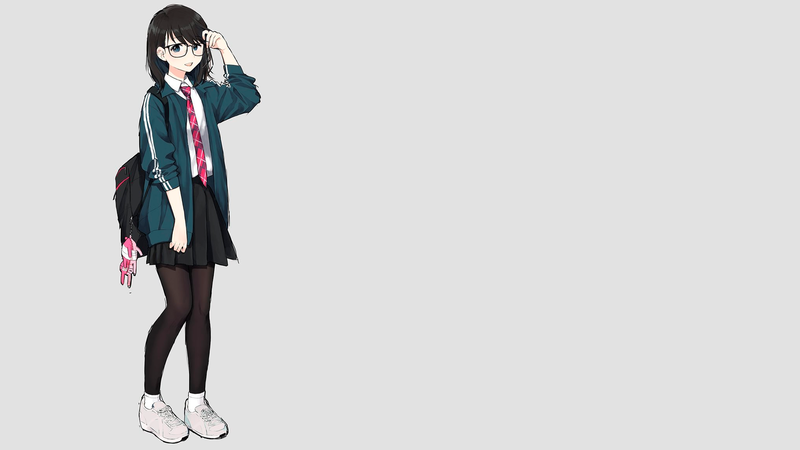 戴眼镜动漫少女壁纸合集