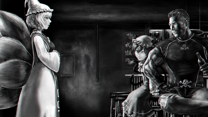 八云蓝与橙的醉酒笑颜高清壁纸