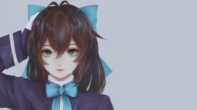 谁能拒绝蓝调极简风的二次元女高！