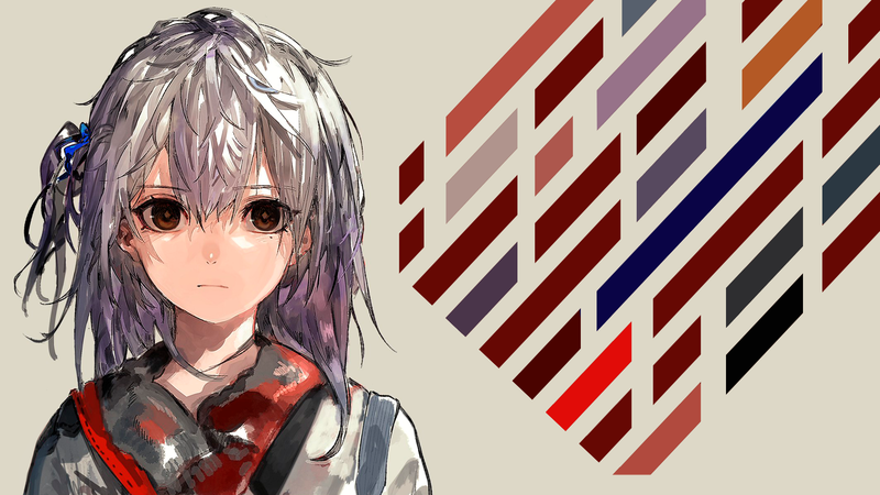 多款二次元美少女壁纸合集 纯白背景氛围感拉满