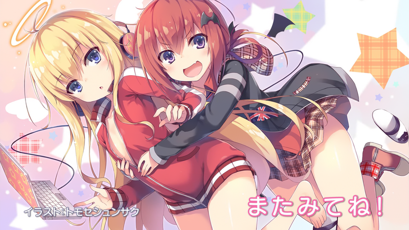 这是《珈百璃的堕落》同人壁纸合集 金发少女红发少女穿校服超养眼