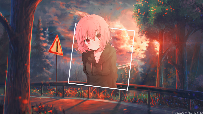这份壁纸素材超绝！二次元少女画中画高清壁纸