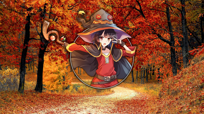 为美好的世界献上祝福！惠惠同人壁纸合集 红眸黑发少女壁纸