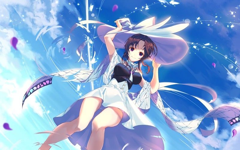 鬼灭之刃蝴蝶忍壁纸合集！海边紫瞳少女造型超绝