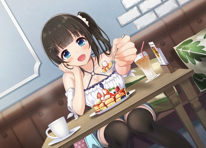 这组二次元壁纸太绝了！蓝眼黑发少女、初音未来还有石神琥珀的美图合集